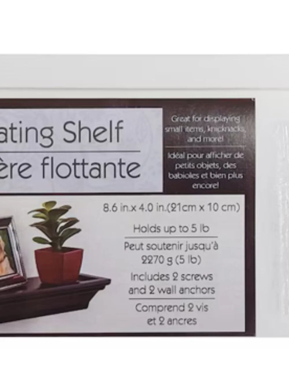White Floating Shelves Wall Shelf 8 x 4 Holds 5lb Ste of 2